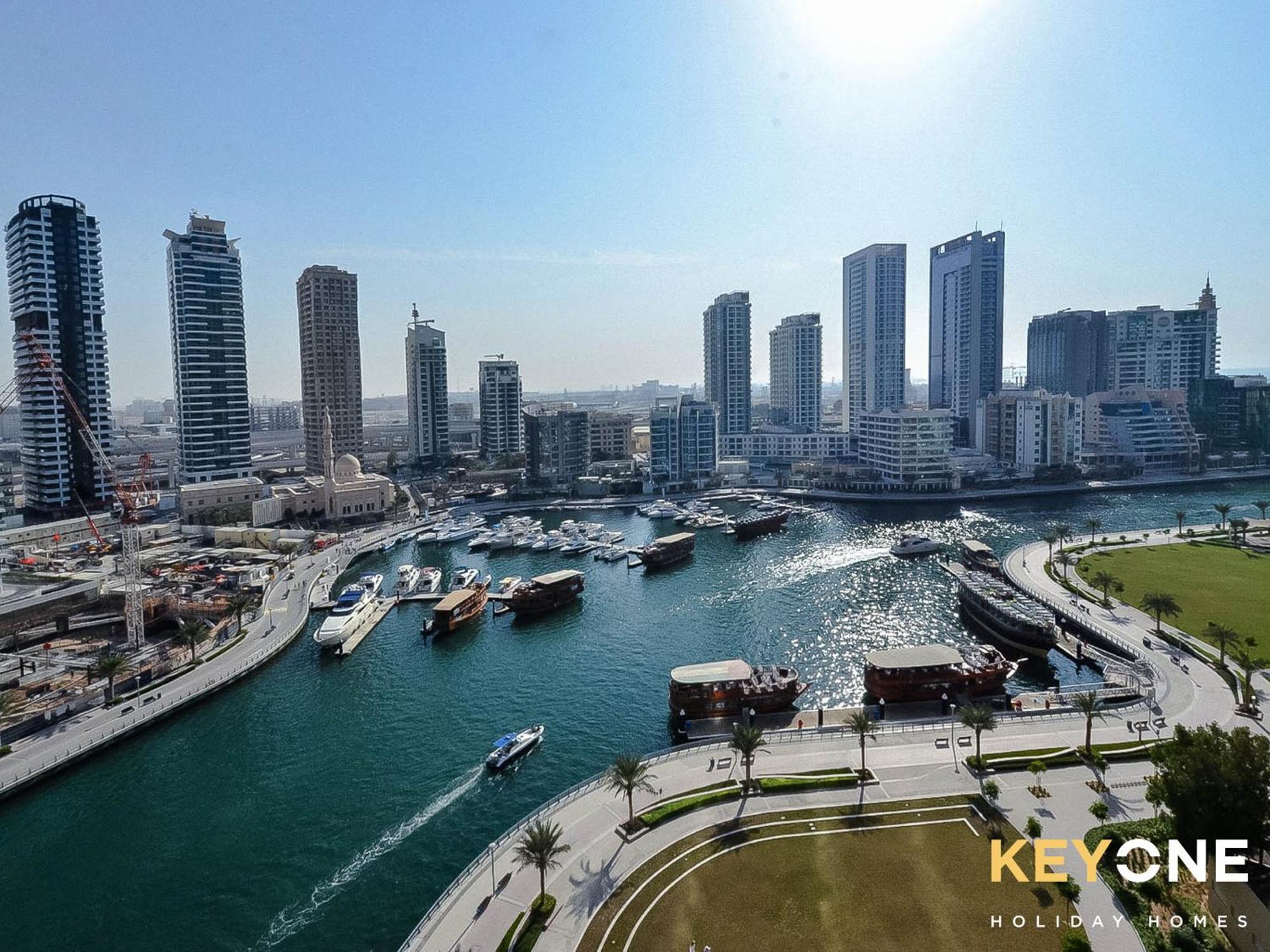 Sophisticated One Bedroom With Full Marina View Dubaj Kültér fotó